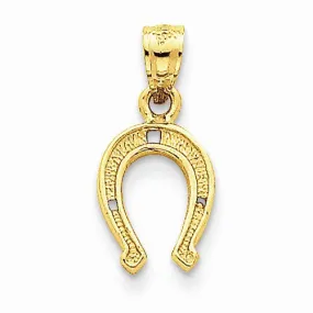 14k Gold Horse Shoe Pendant