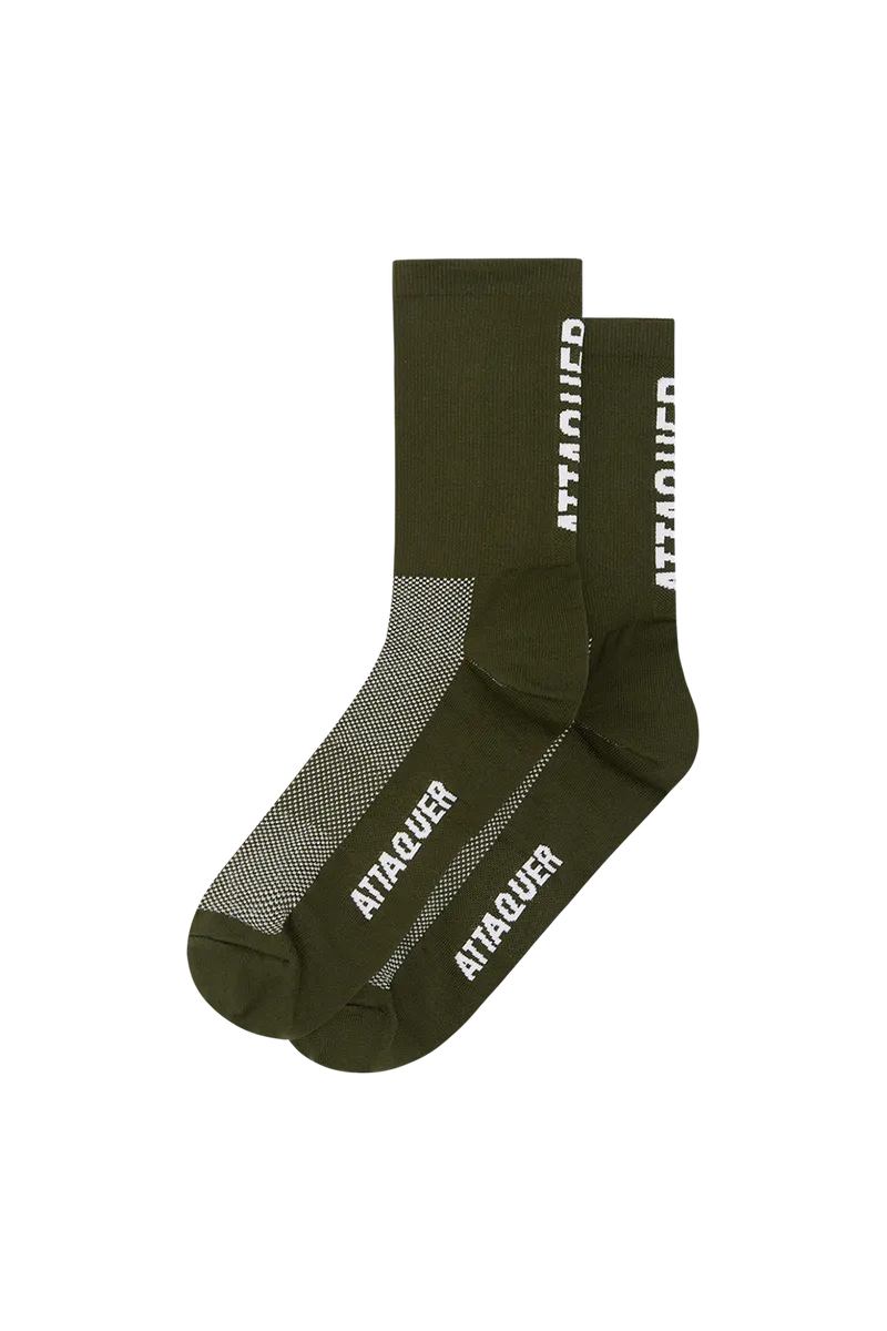 2021 Socks Vertical Logo Pine