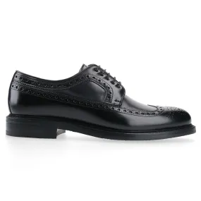 3681 - Black Polished Binder Derby Brogue