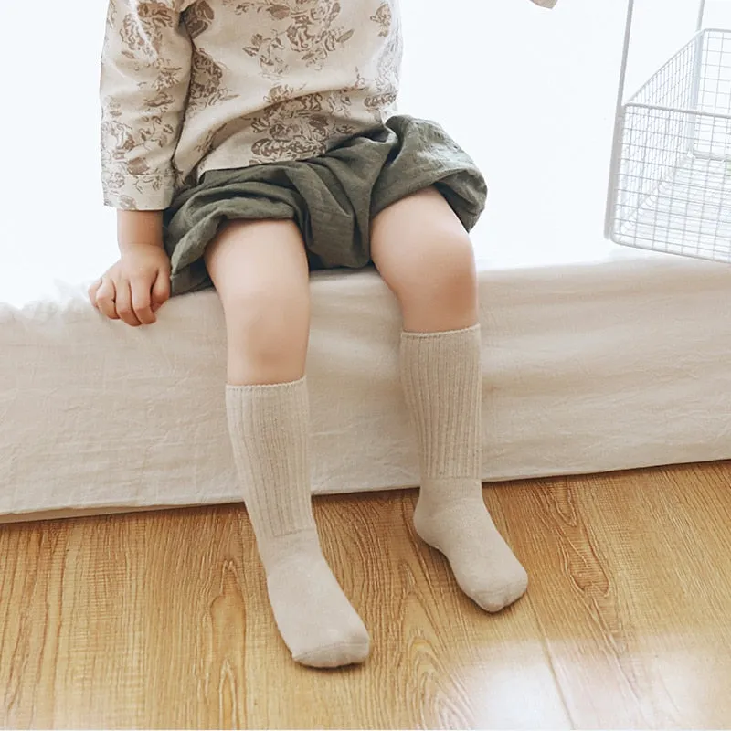 Baby Girls Soft Ruffle Angel Wing Cotton Socks Knee High Leg Warmers Socks