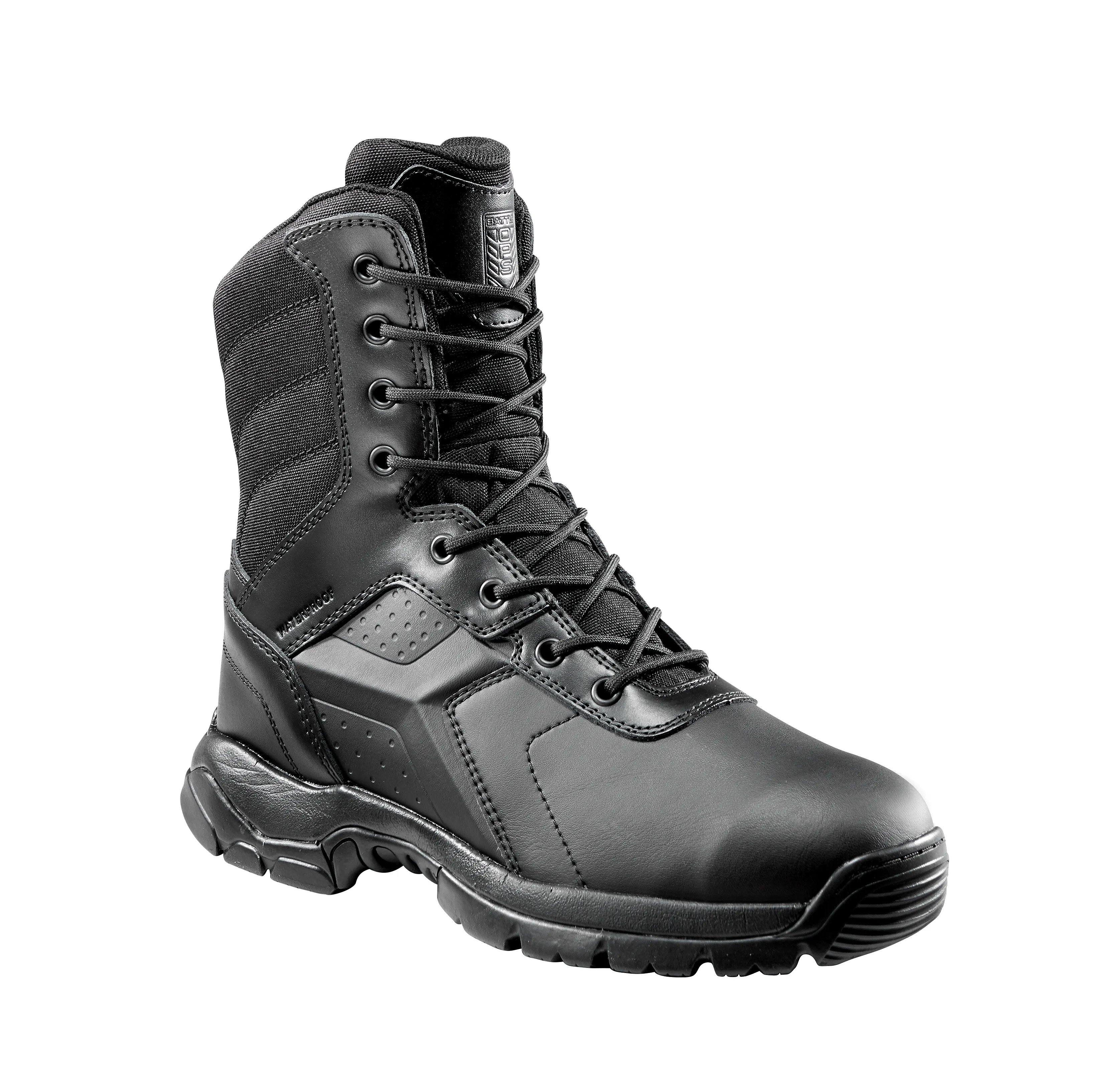 Battle OPS 8-inch Waterproof Tactical Boot - Side Zip Comp Safety Toe