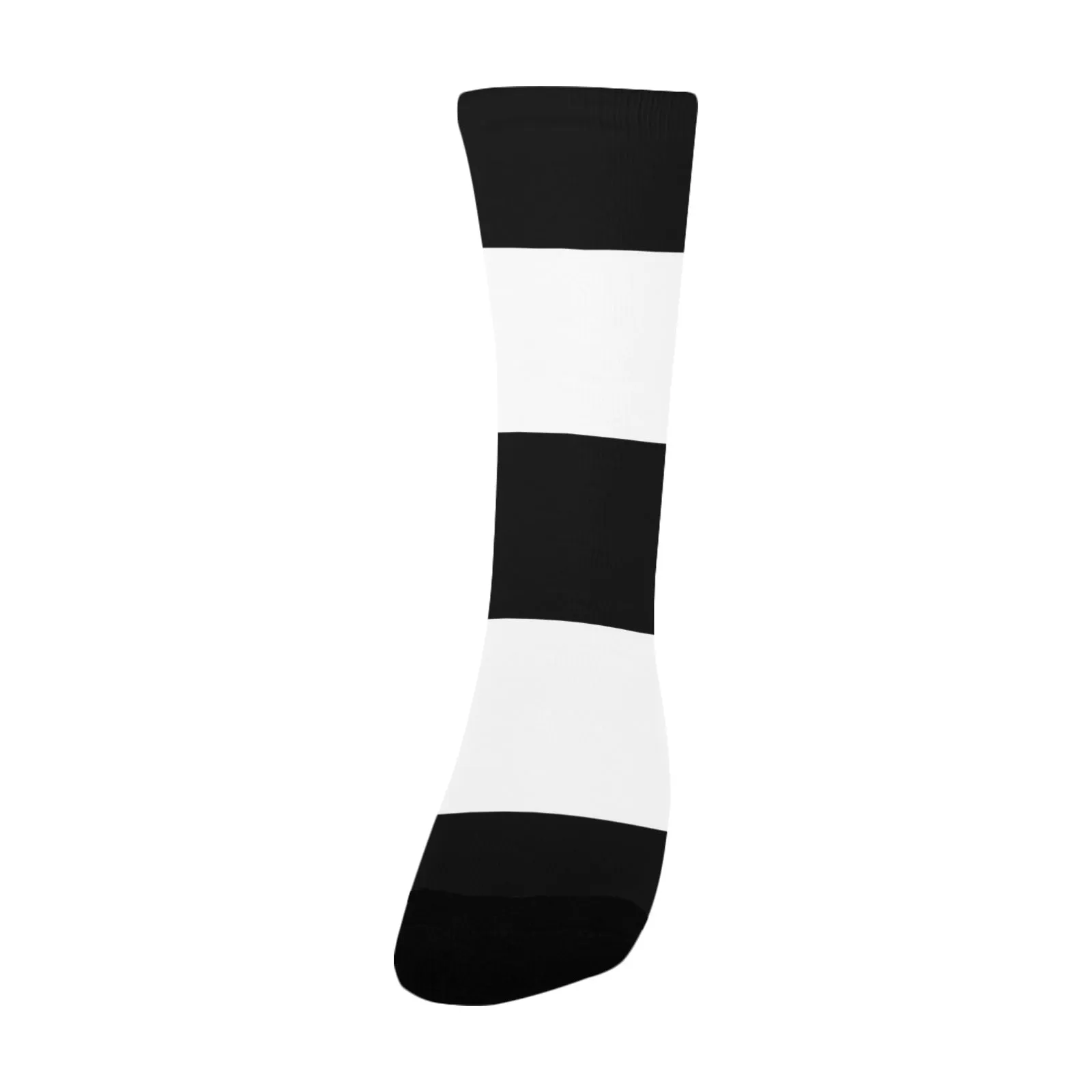 Black White Stripes Custom Socks for Women