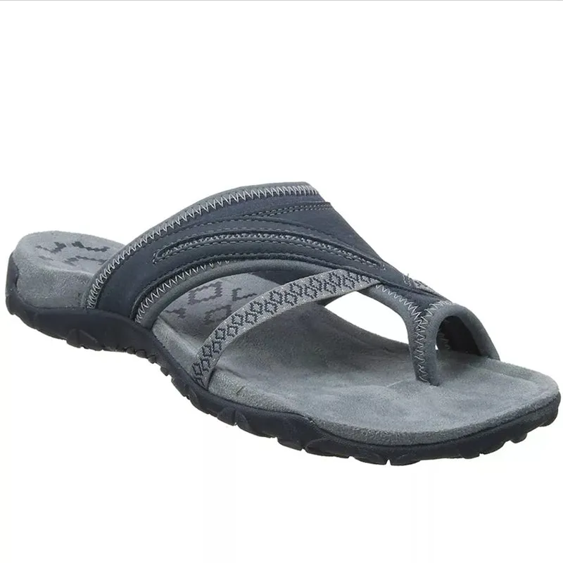 Breathable Mesh-And-Leather Sandals