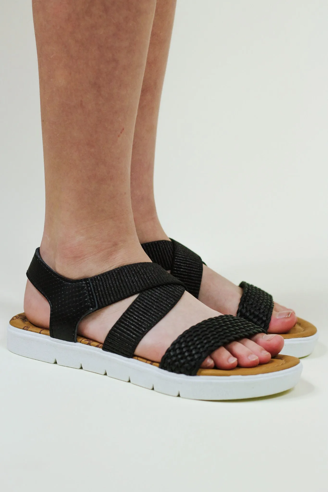 Brixy Black Girls Blowfish Sandal