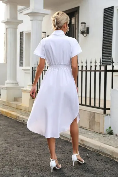 Classic Chic Waist Tie Shirt Dress