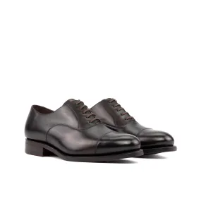 DapperFam Rafael in Dark Brown Men's Italian Leather Oxford
