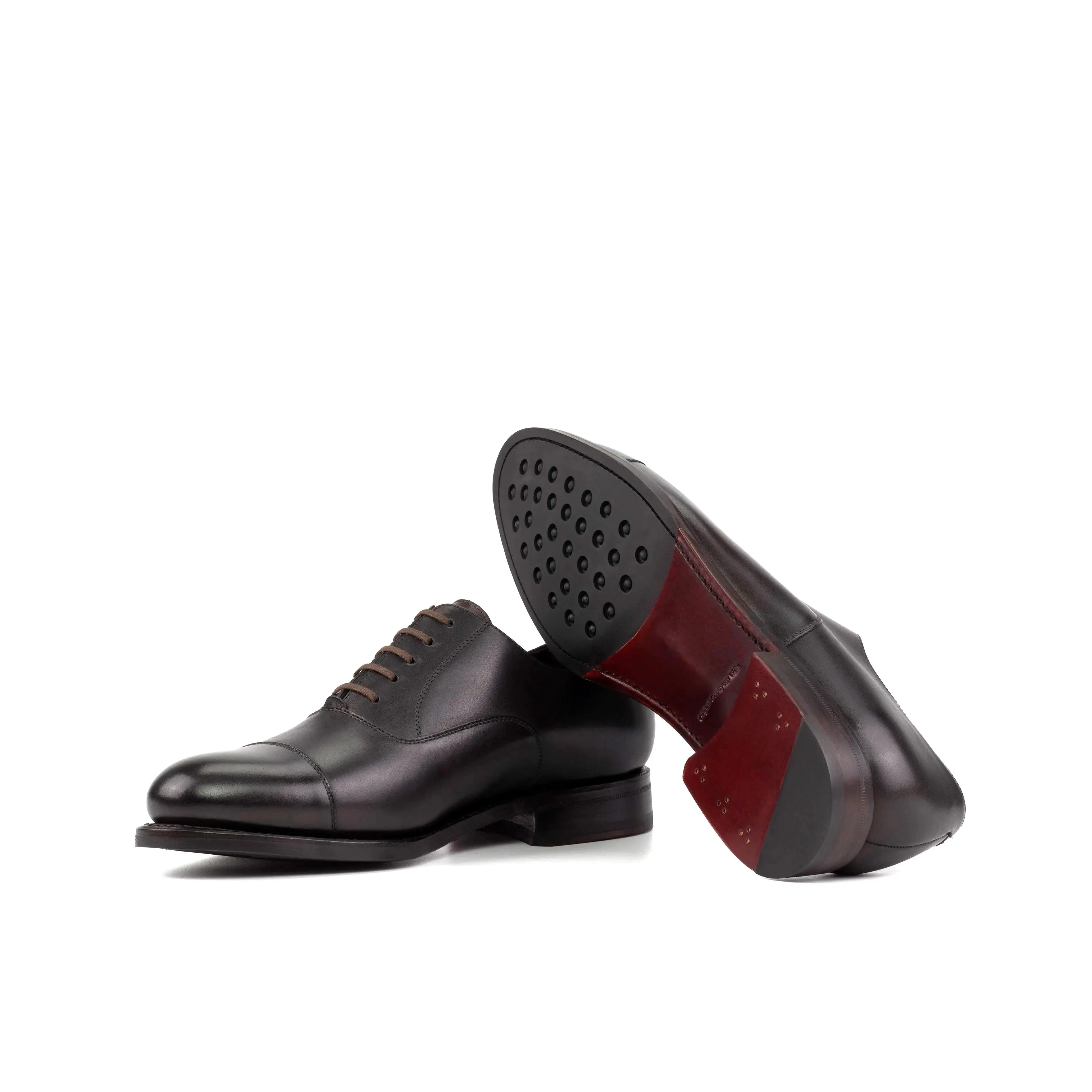DapperFam Rafael in Dark Brown Men's Italian Leather Oxford