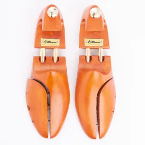 FOOT FEDERATION ORANGE COLOR MEN'S WOODEN SHOE TREE WITH TWIN TUBES