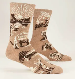 Fuck Work Men's Crew Socks