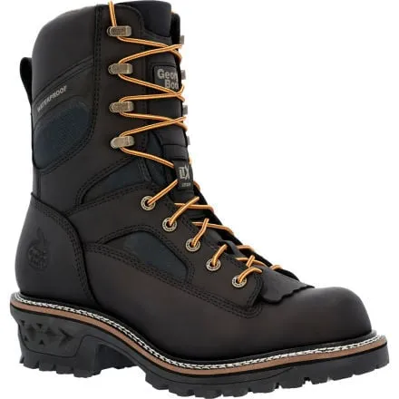 Georgia Boot Men's 9" LTX Logger Black Waterproof Work Boot
