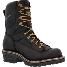 Georgia Boot Men's 9" LTX Logger Black Waterproof Work Boot