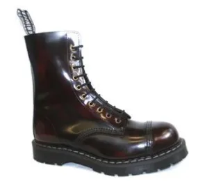 GRINDERS - STAG (BURGUNDY RUB OFF LEATHER) (10 EYELET)