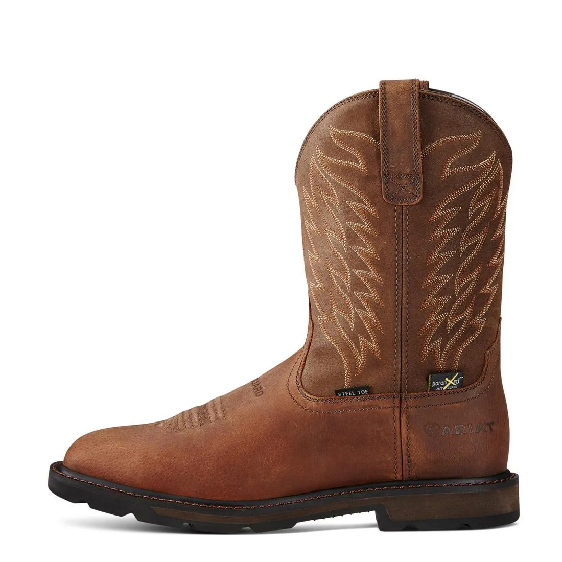 Groundbreaker Steel-Toe MetGuard Wide Square Toe Work Boot Brown