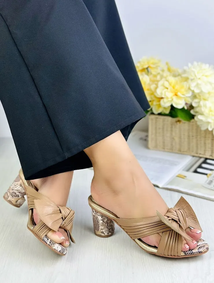 Huge Bow Chocolatey Sandal