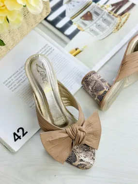 Huge Bow Chocolatey Sandal