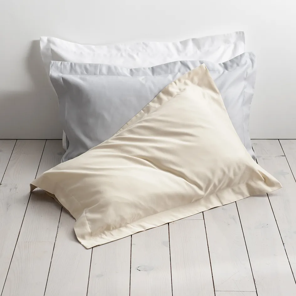Ice Grey 600 Thread Count Sateen Soft Oxford Pillowcase x1