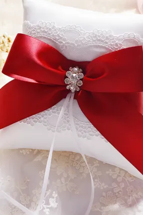 Lace Ring Pillow With Sash