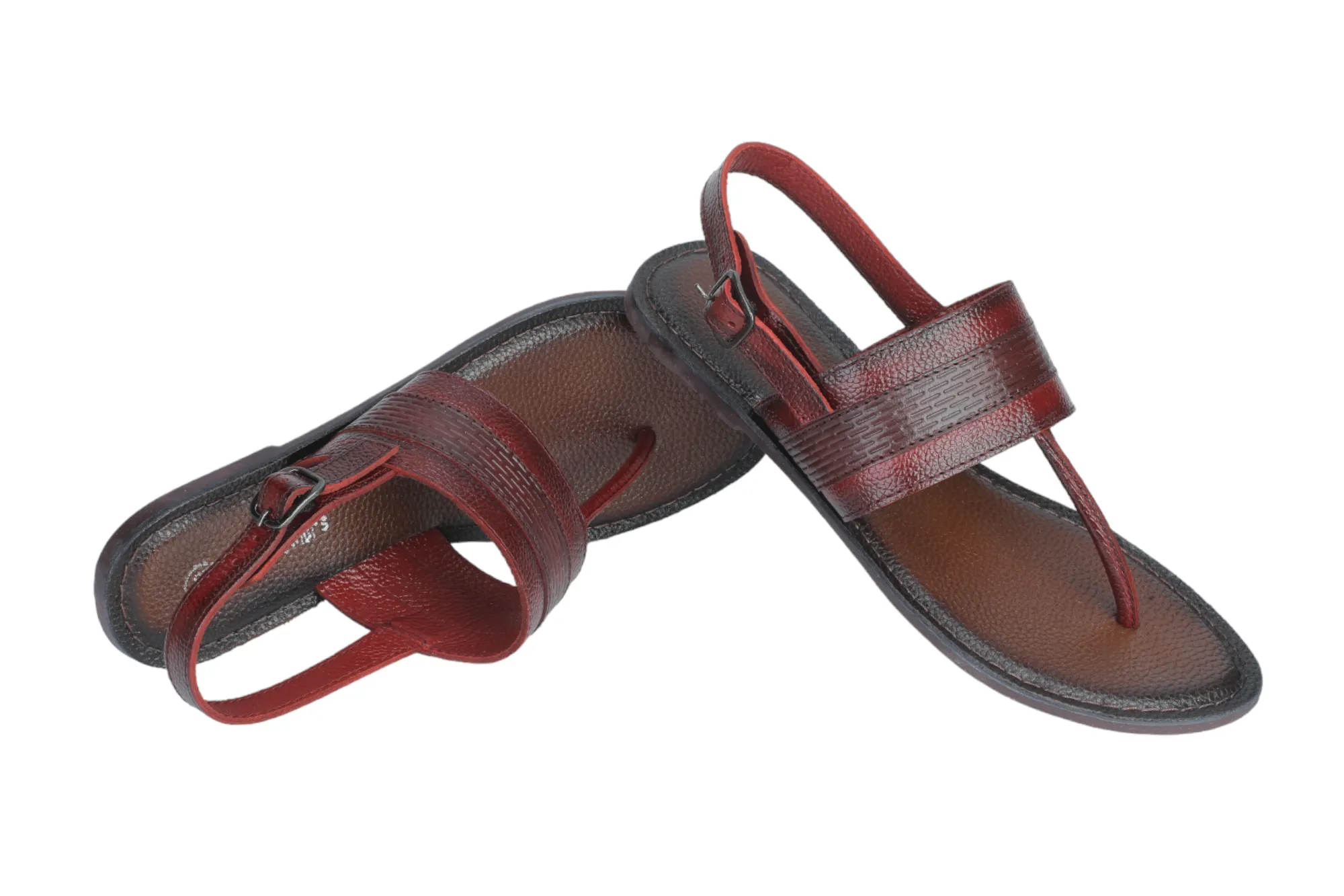 LADIES FLAT LEATHER SANDAL 999528