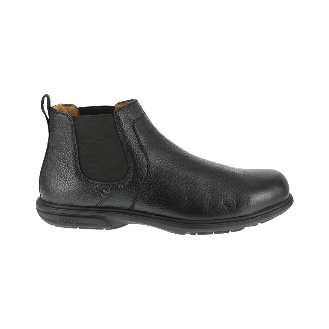 Loedin Steel-Toe Pull On Chelsea Work Boot Black