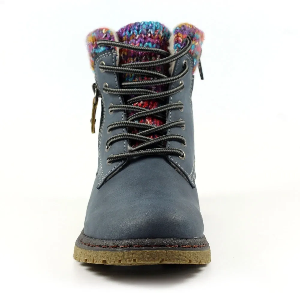 Lunar Jalapeno Ladies Knitted Top Lace Boot