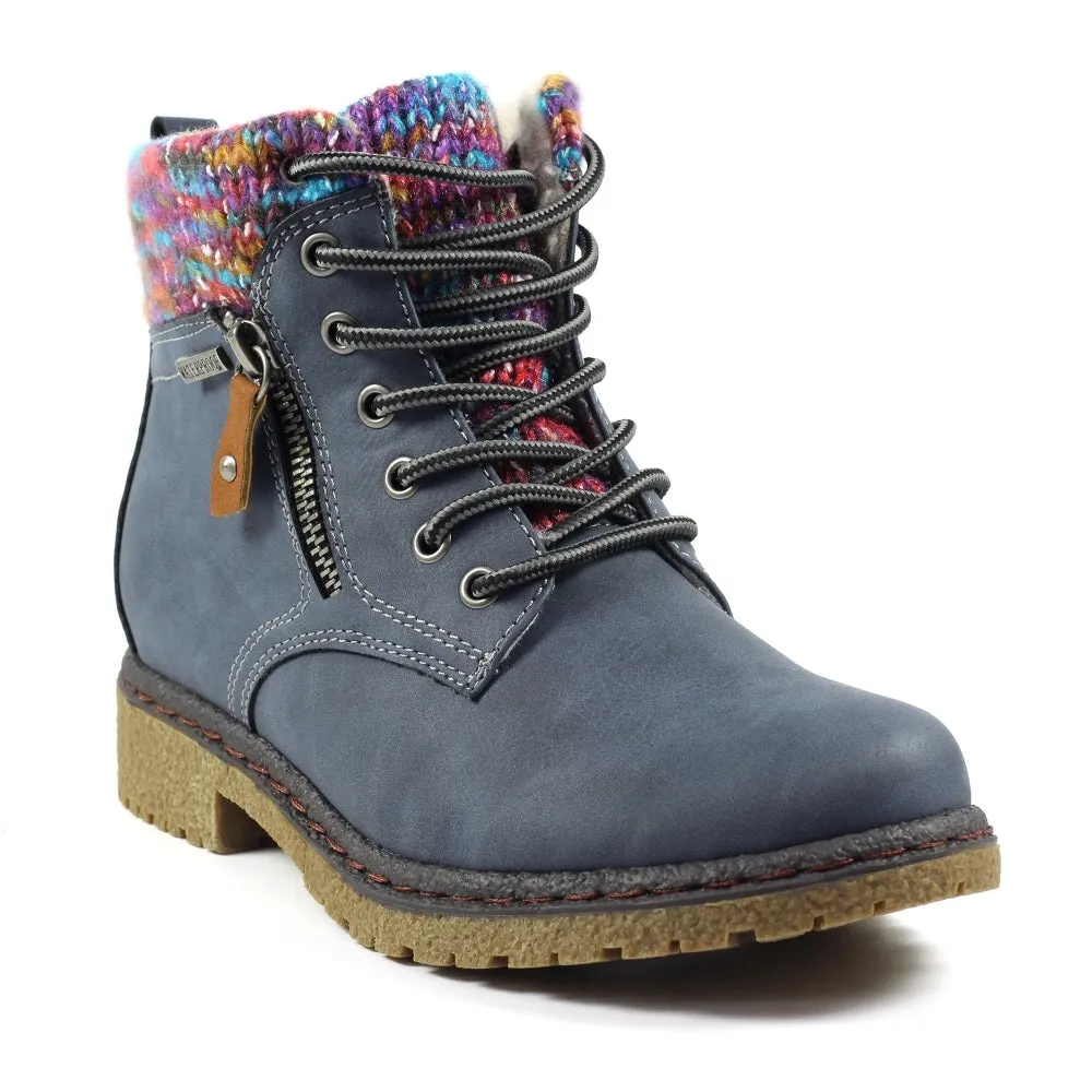 Lunar Jalapeno Ladies Knitted Top Lace Boot