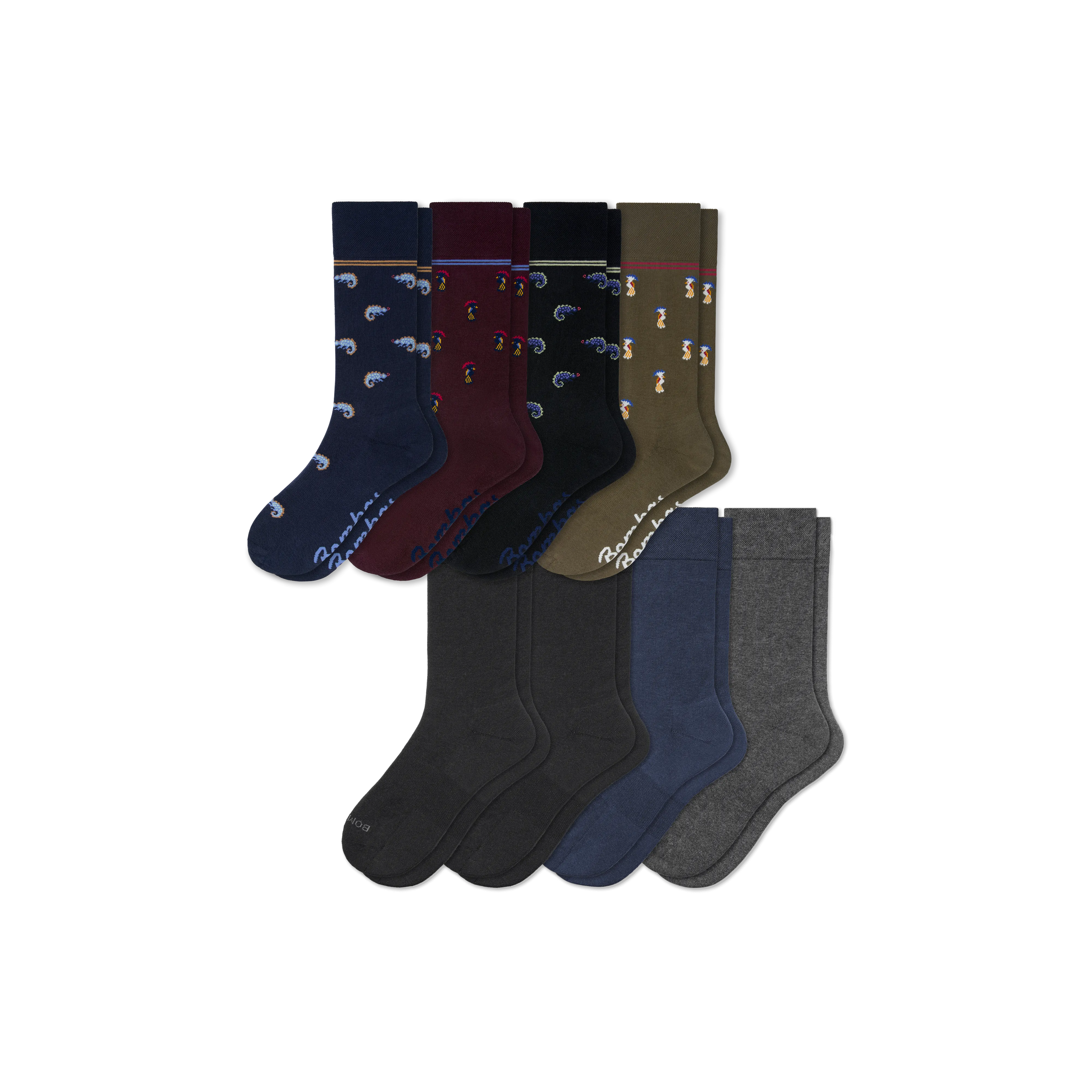 Men's Dress Calf Sock 8-Pack
