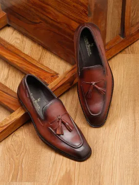 Men's Premium Italian Leather Tan Moccasins