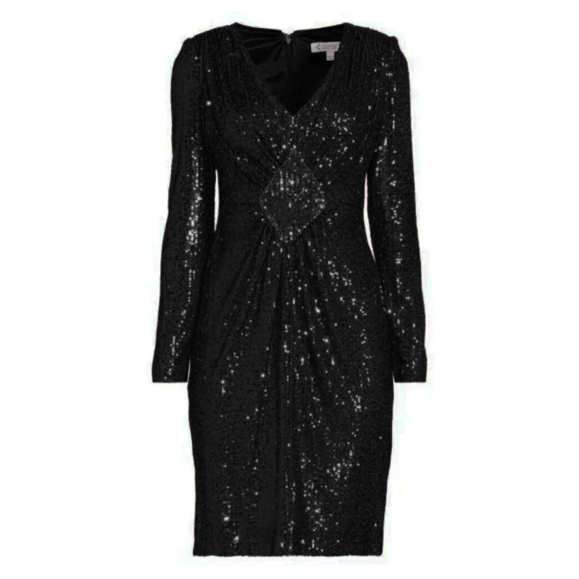 Nanette Lepore Women's V-Neck Long Sleeve Sequin Mini Dress