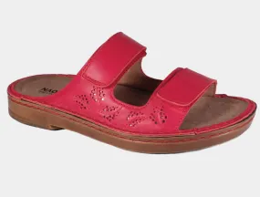Naot Women's Trancoso Kiss Red Leather Silver