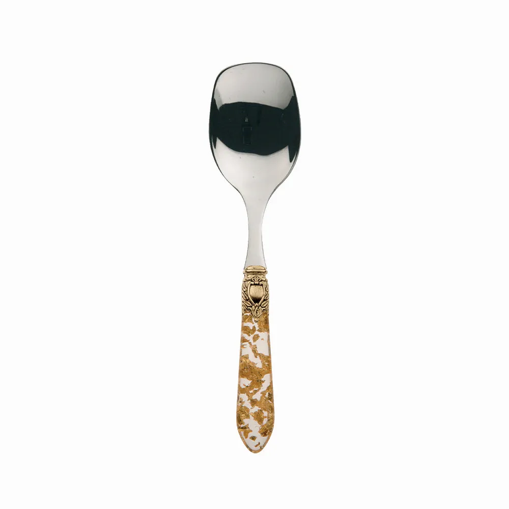 OXFORD ANTIQUE GOLD RING 6 ICE CREAM SPOONS