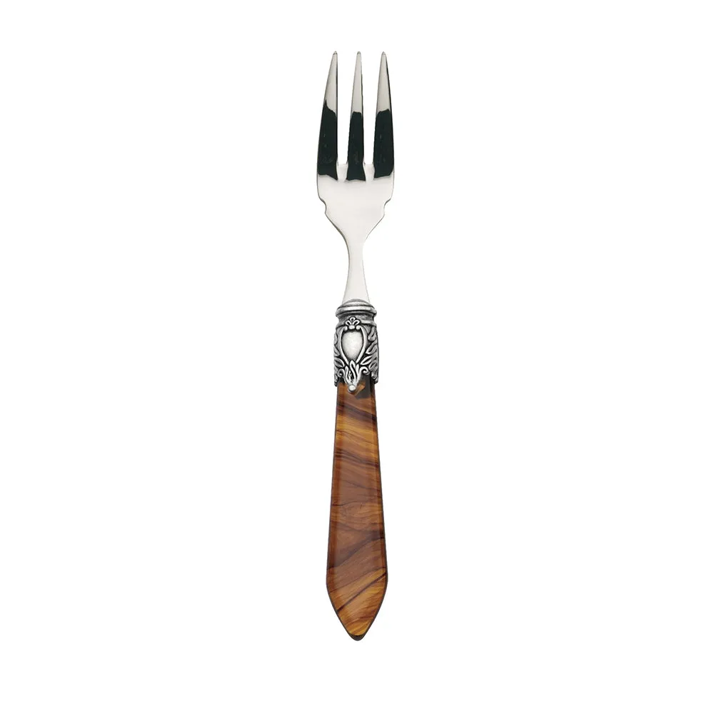 OXFORD OLD SILVER-PLATED RING 6 FISH FORKS