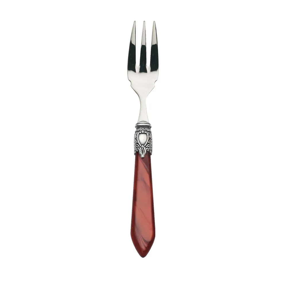 OXFORD OLD SILVER-PLATED RING 6 FISH FORKS