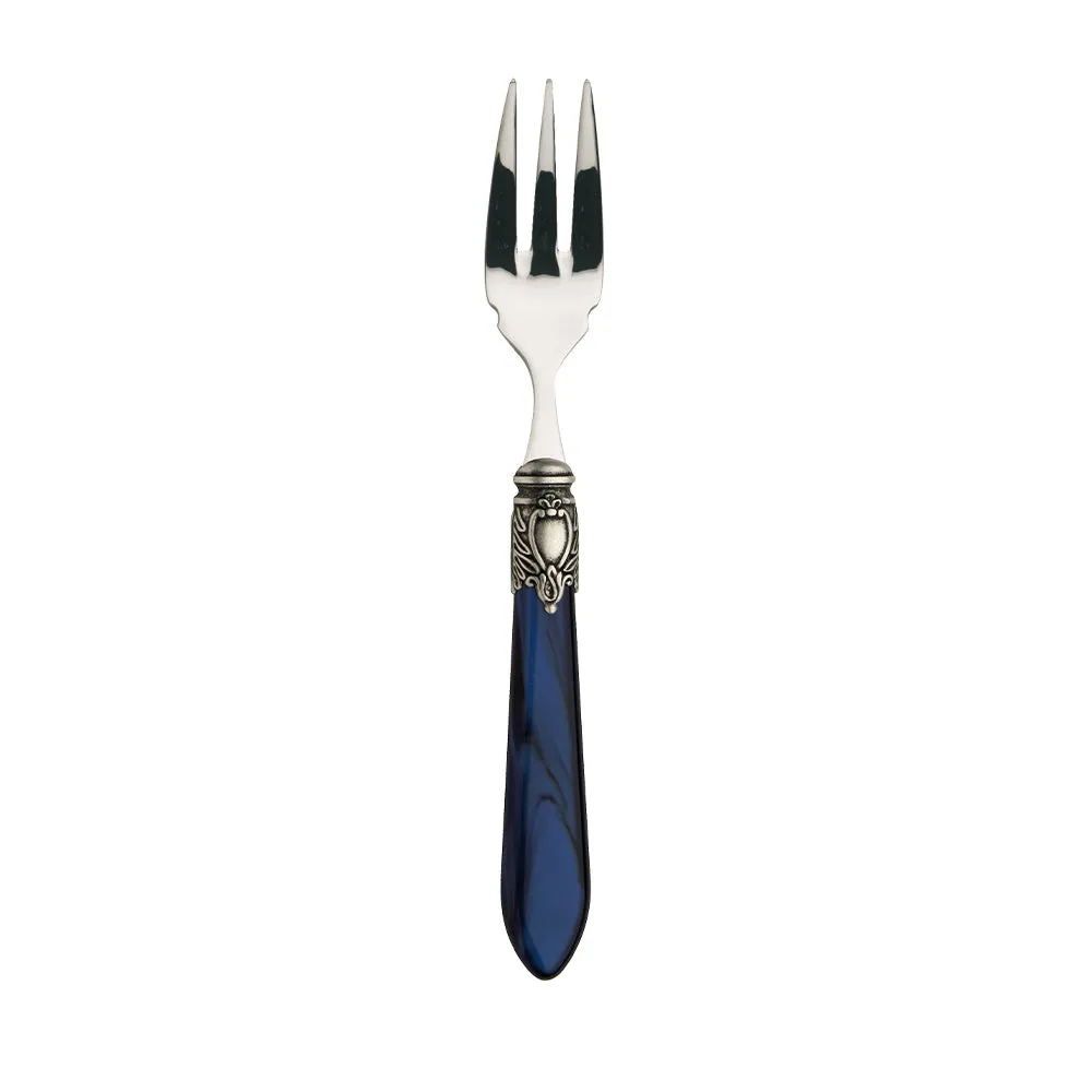 OXFORD OLD SILVER-PLATED RING 6 FISH FORKS