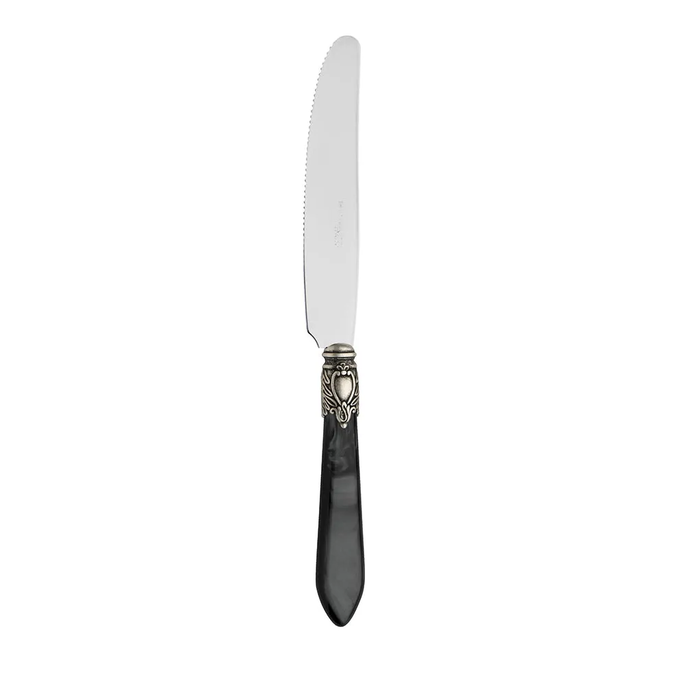 OXFORD OLD SILVER-PLATED RING 6 FISH KNIVES