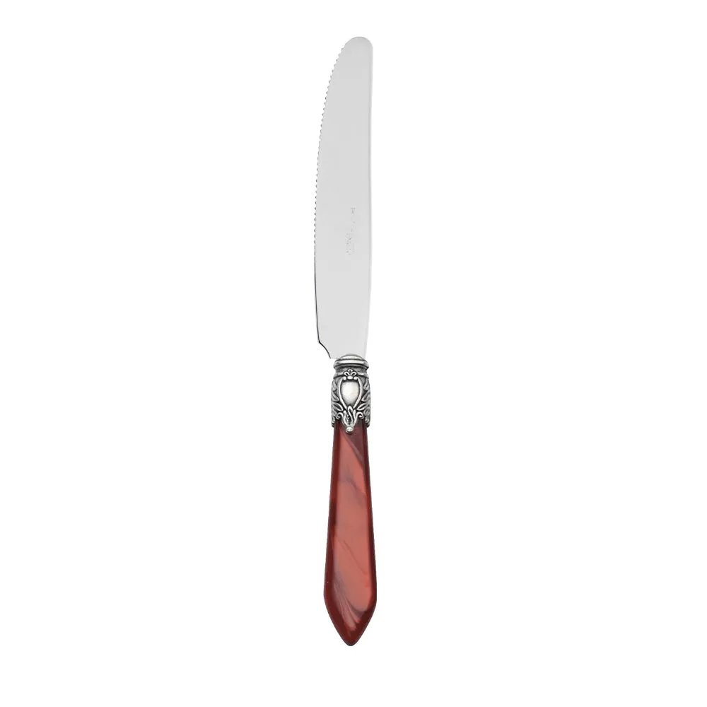 OXFORD OLD SILVER-PLATED RING 6 FISH KNIVES