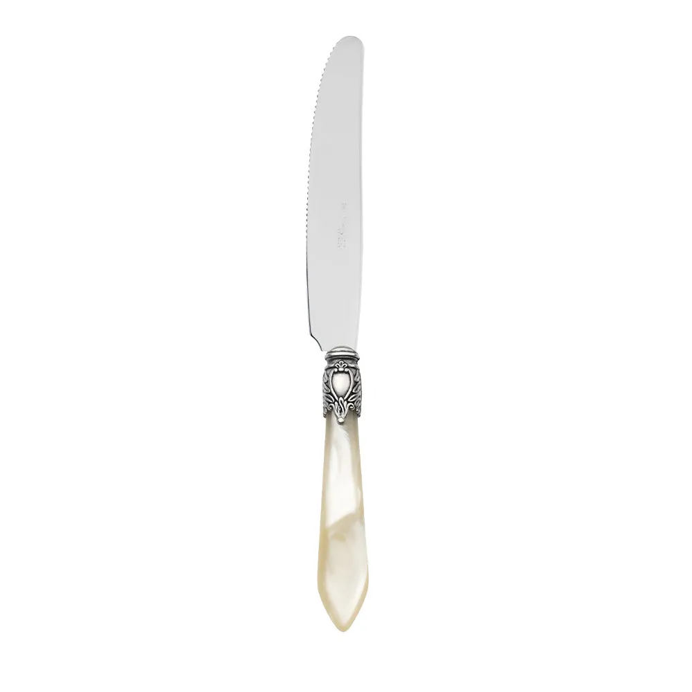 OXFORD OLD SILVER-PLATED RING 6 FISH KNIVES