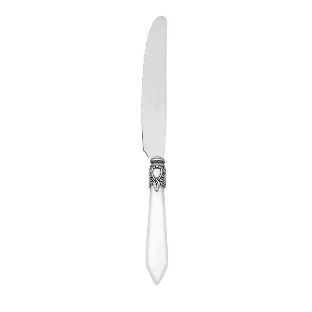 OXFORD OLD SILVER-PLATED RING 6 FISH KNIVES