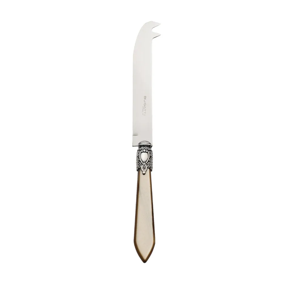 OXFORD OLD SILVER-PLATED RING CHEESE 2-POINT DEER KNIFE