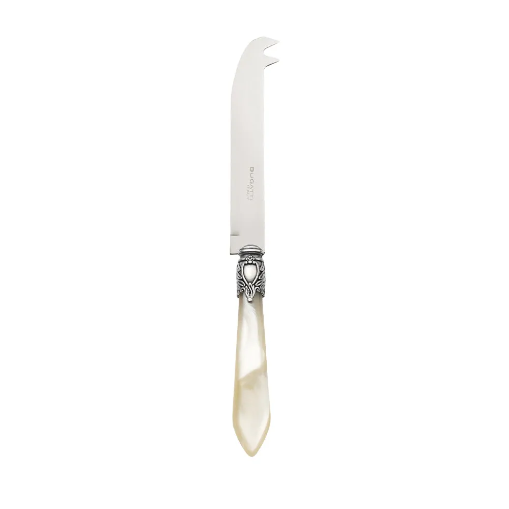 OXFORD OLD SILVER-PLATED RING CHEESE 2-POINT DEER KNIFE