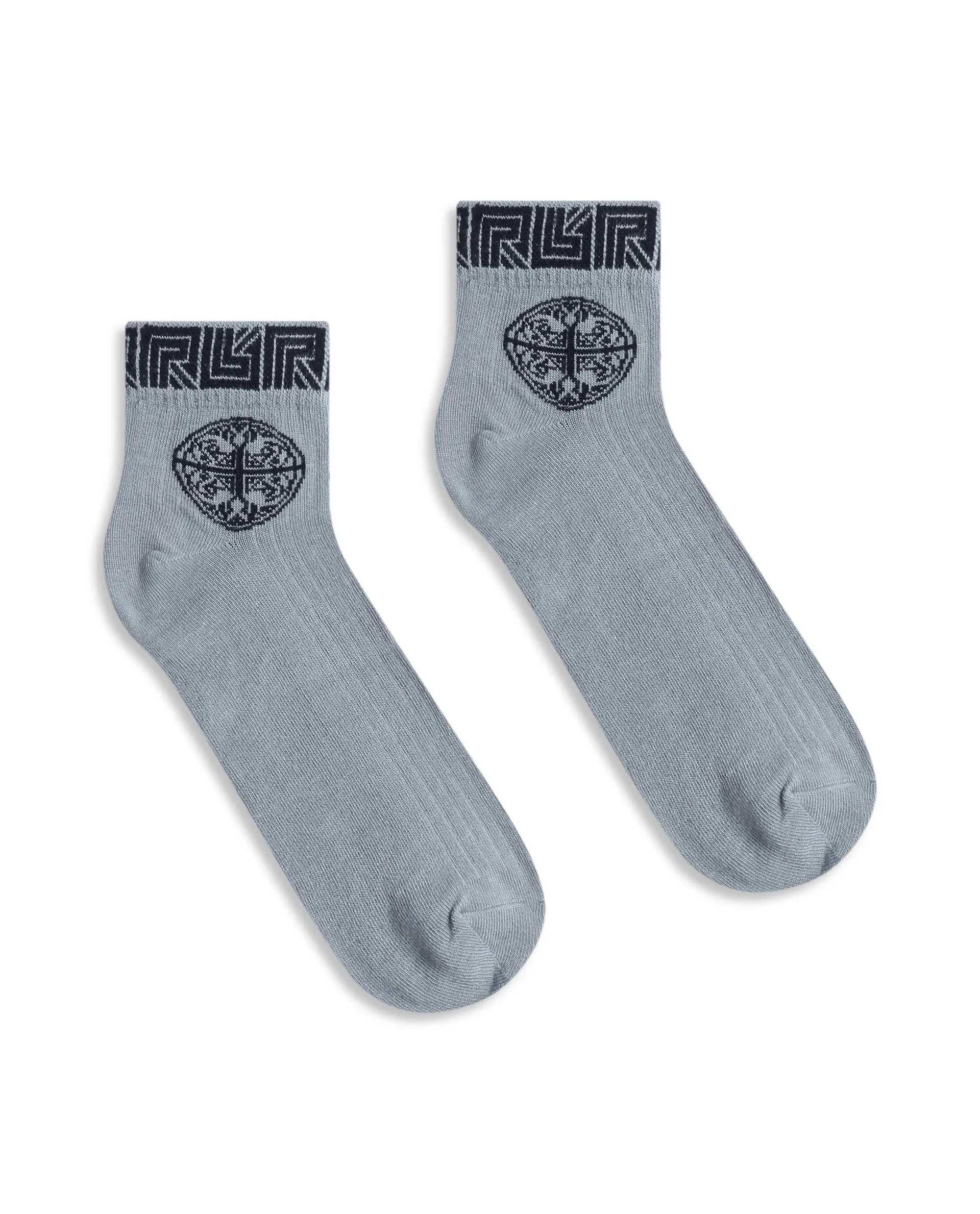 Rare Rabbit Men Emb Assorted High Ankle Socks