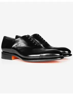 SANTONI Oxford Toe Cap Shoe Black