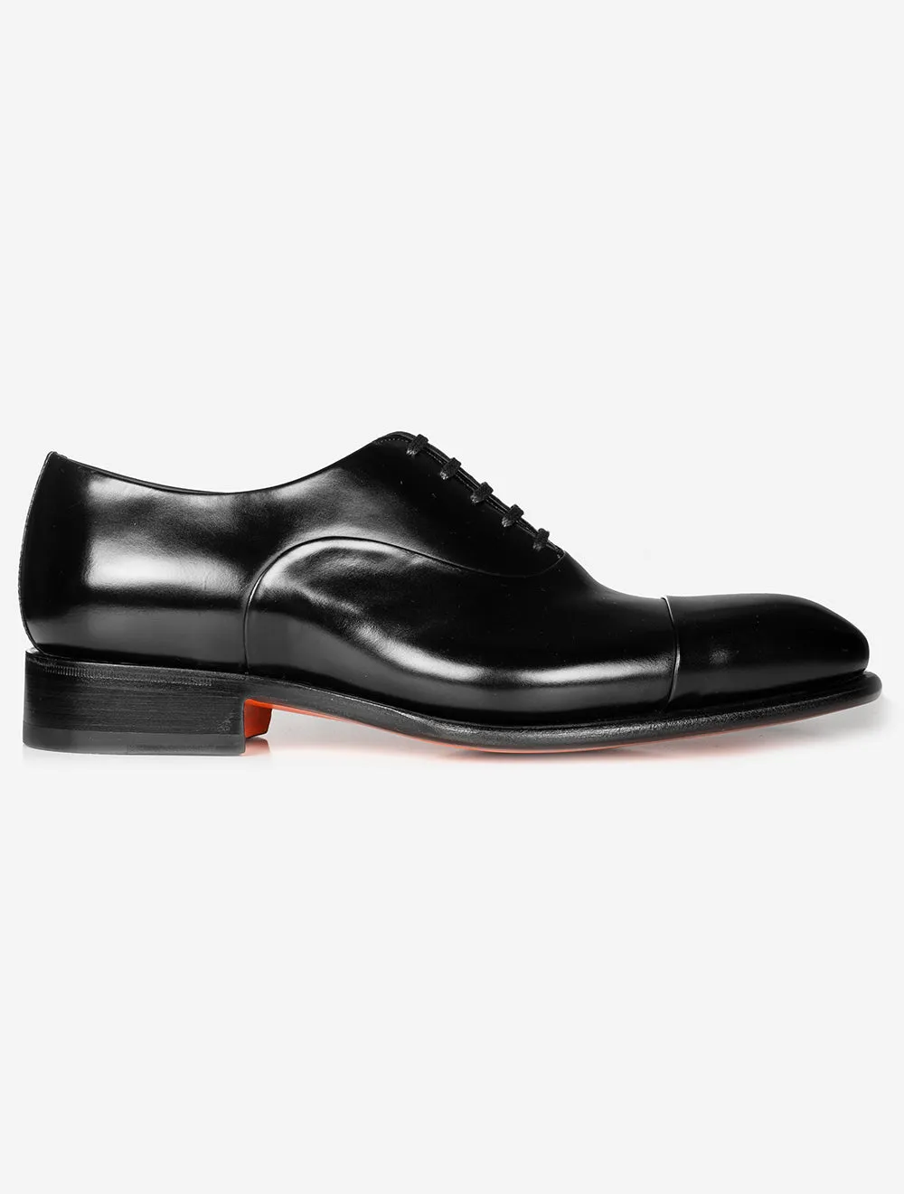 SANTONI Oxford Toe Cap Shoe Black