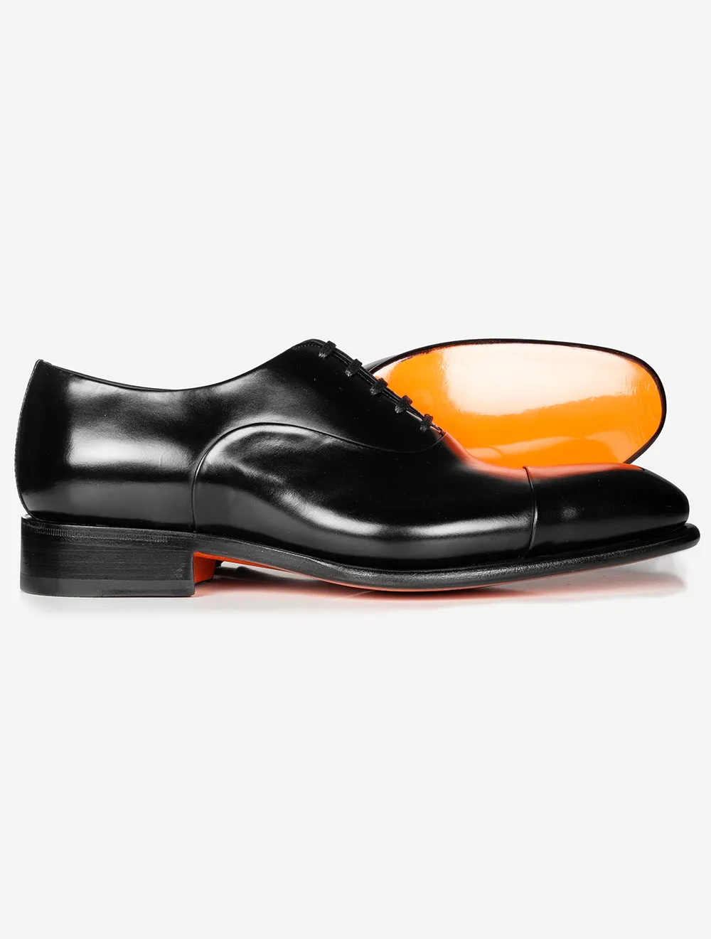 SANTONI Oxford Toe Cap Shoe Black