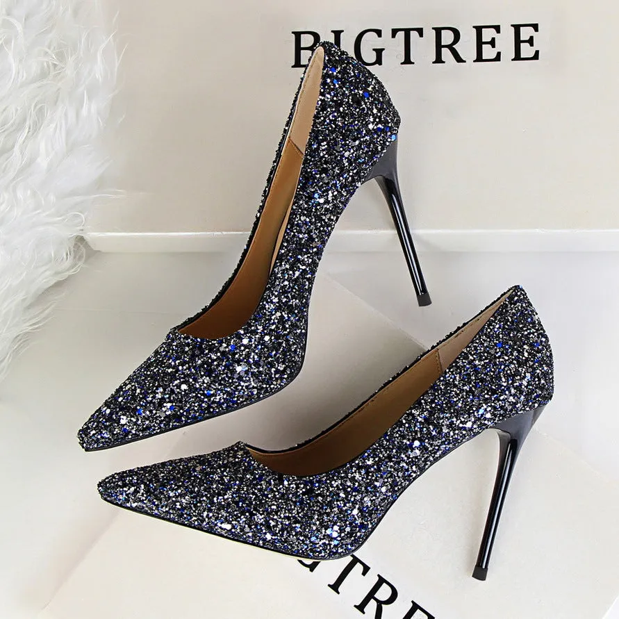 Sexy Sequin High Heel Party Shoes