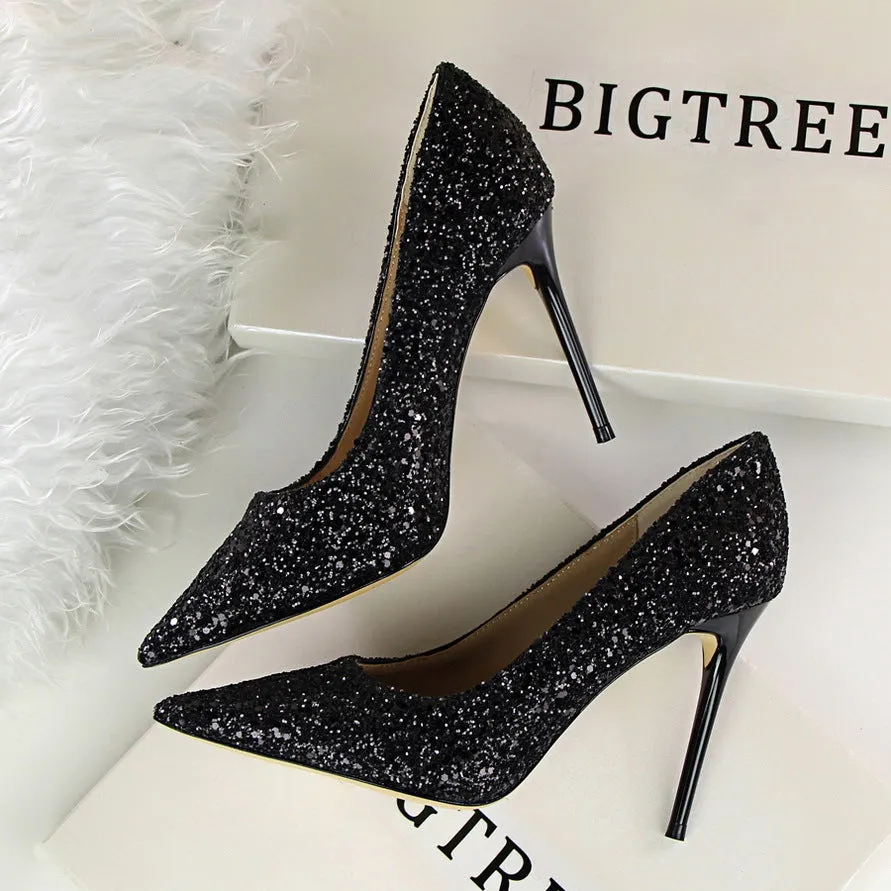 Sexy Sequin High Heel Party Shoes