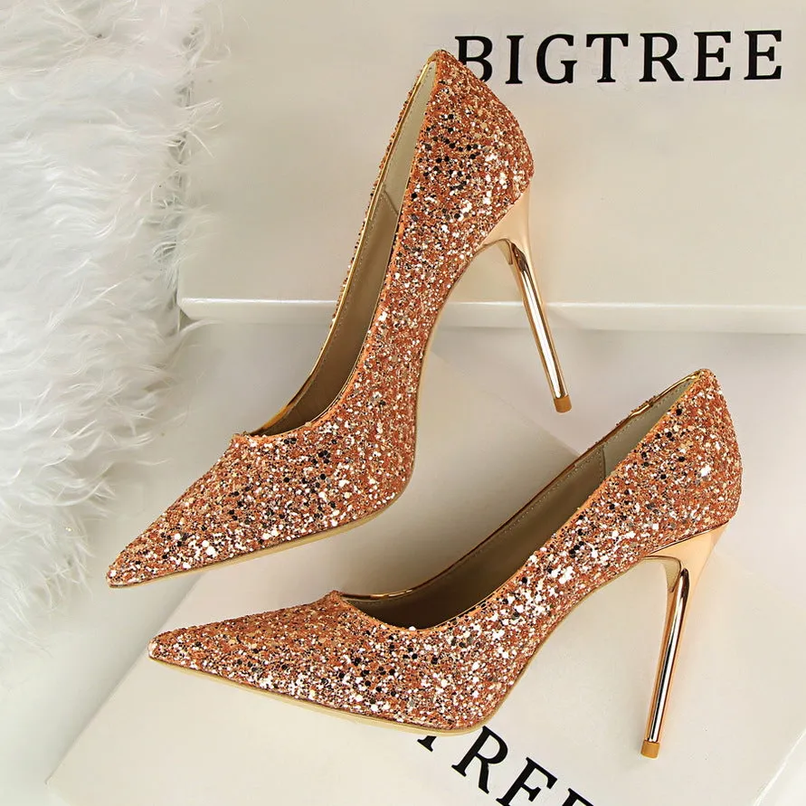 Sexy Sequin High Heel Party Shoes
