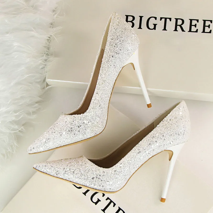 Sexy Sequin High Heel Party Shoes
