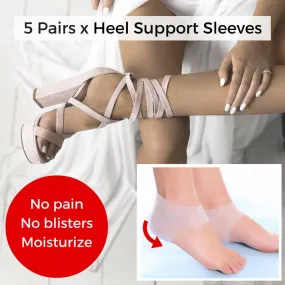 Shoppy 5 Pairs of Heel Support Sleeves
