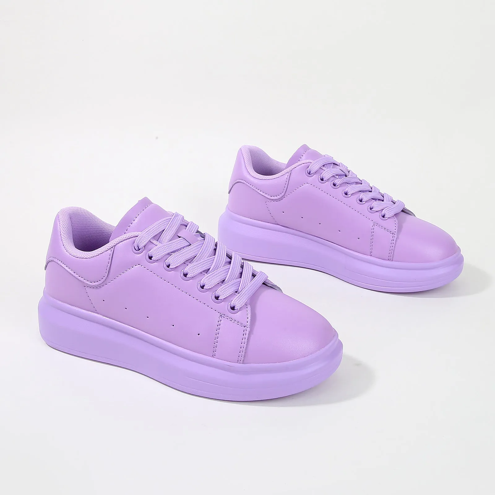 Simplicity Pure Color Platform Sneaker