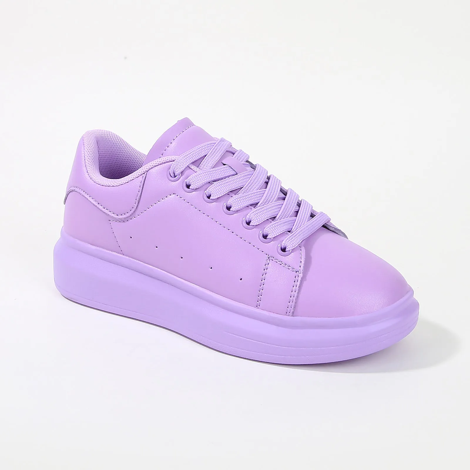 Simplicity Pure Color Platform Sneaker